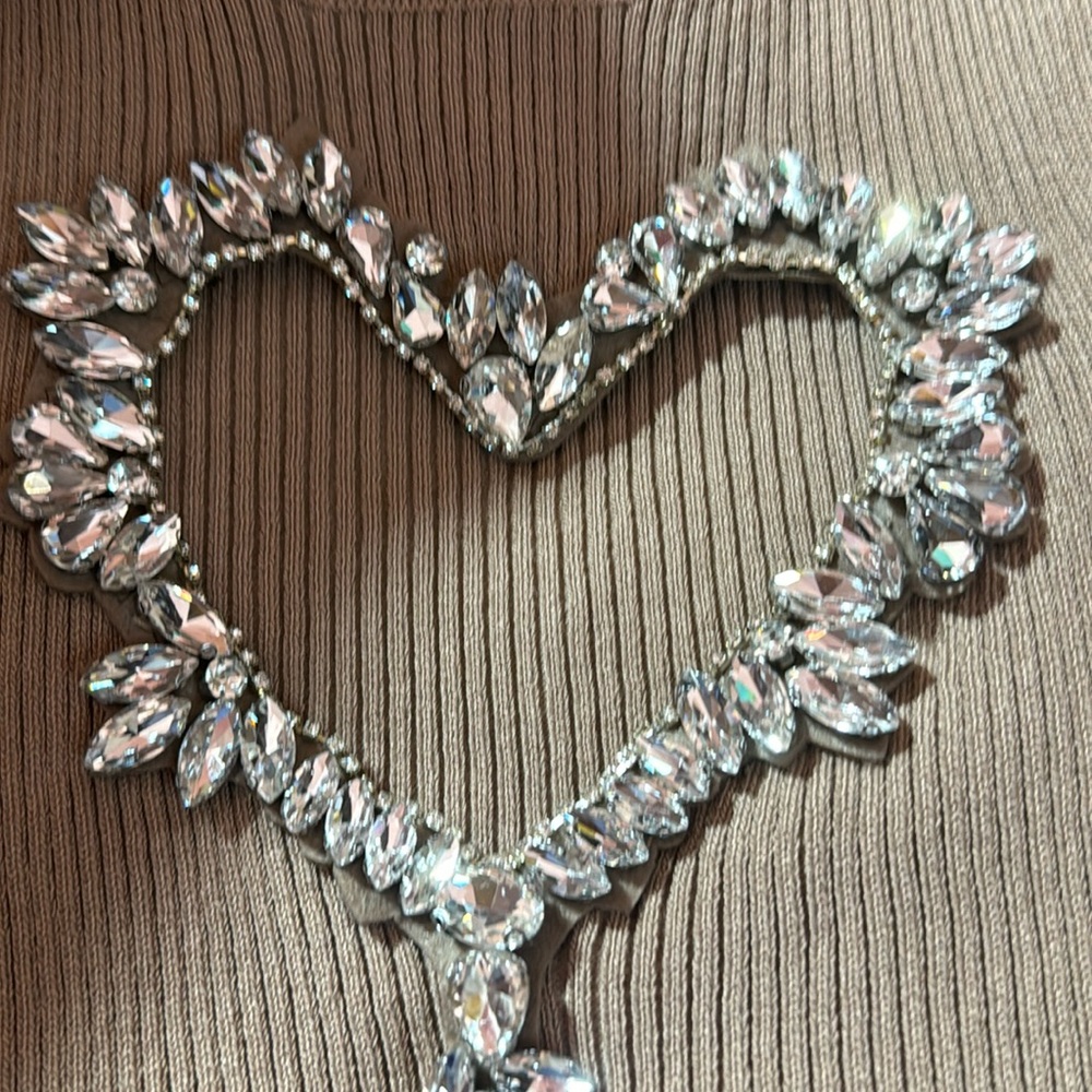 Heart cut out crop top